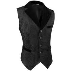 Premium-Weste – schwarze Hochzeitsweste, HERREN