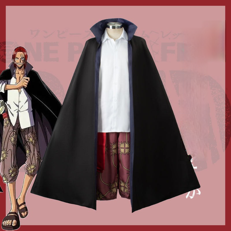 One Piece Shanks Cosplay Clothing Shirt Jacket Costume Complete Set