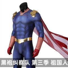 Homelander The Boys Anzug Cosplay Kostuem Damen Blau Rot Gold