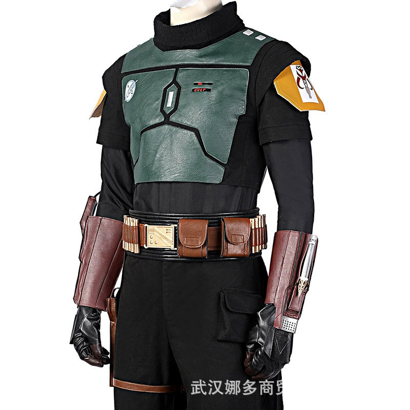 Boba Fett Star Wars Ruestung Cosplay Kostuem Damen Gruen Schwarz