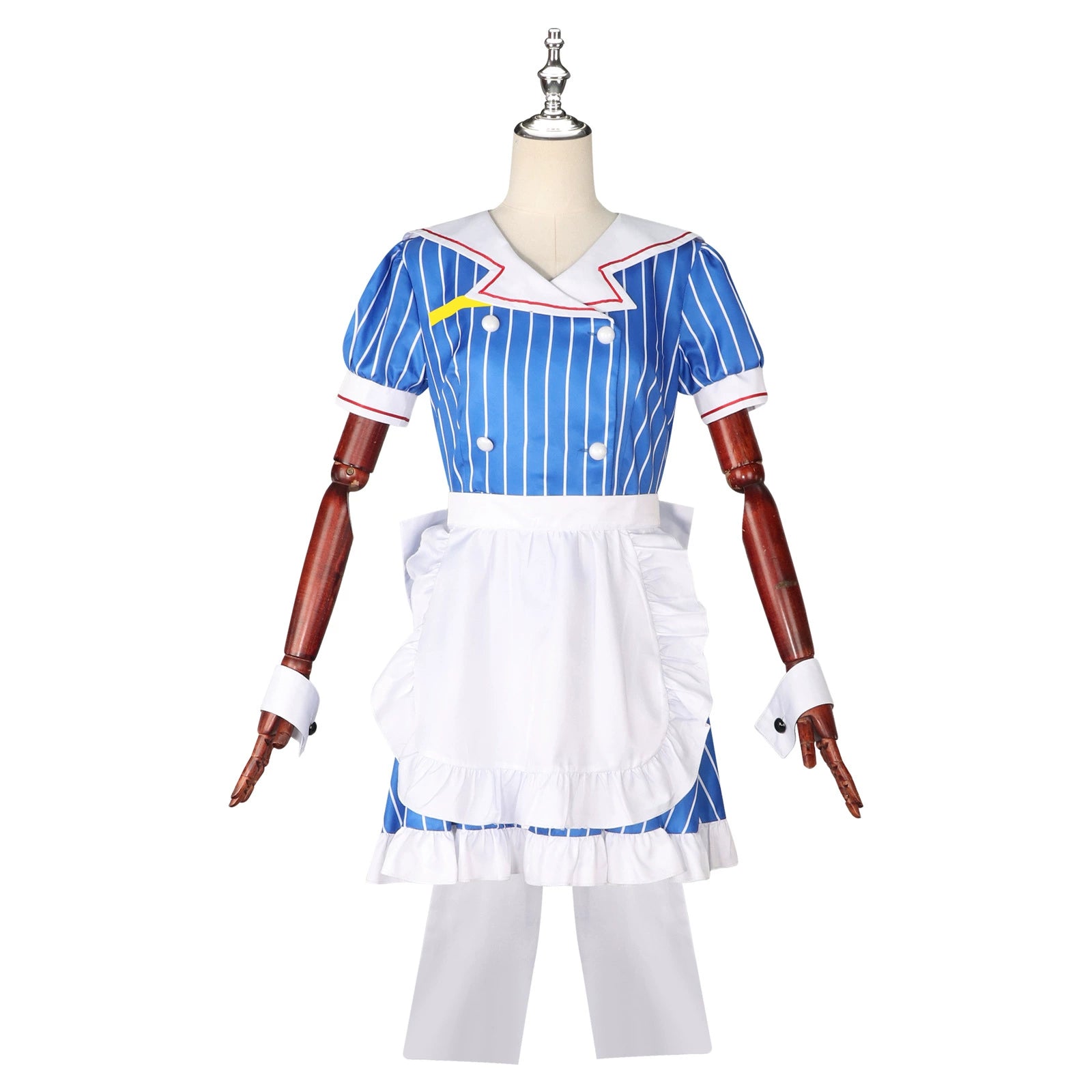 Kasane Teto Vocaloid Maid-Kleid Cosplay Kostuem Damen Blau Weiß