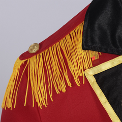 Roter Stehkragen-Mantel – Mittelalter Bühnenjacke, HERREN
