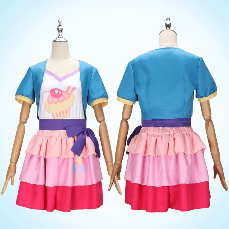 Pinkie Pie My Little Pony Prinzessin Kleid Cosplay Kostuem Damen