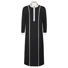 Kreuz-Langrobe SALE – weißes Mittelalter-Gewand mit Kreuz