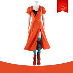 The Bride Gothic Kleid Cosplay Kostuem Damen Orange Blau