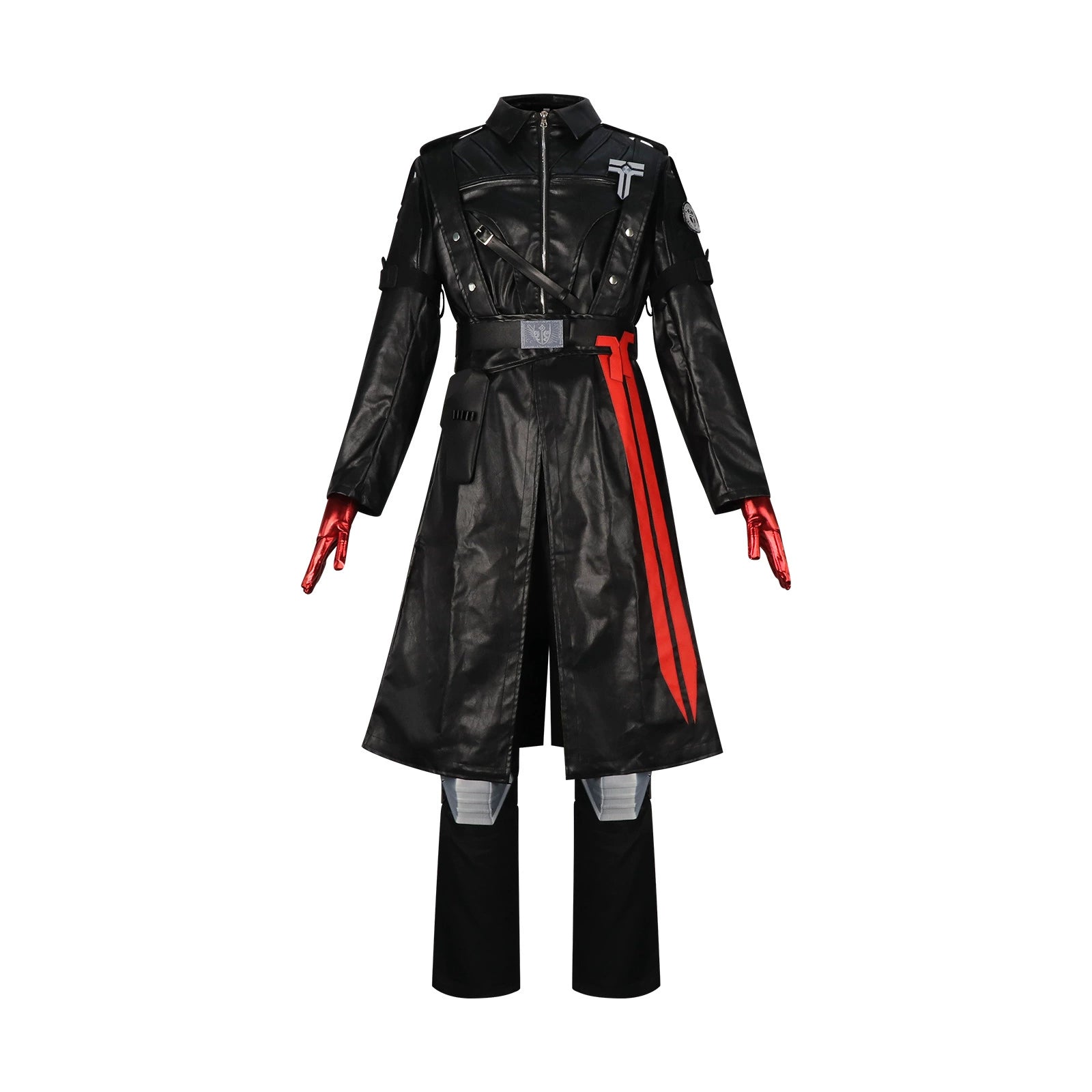 Warden Geros Delta Force Leder-Mantel-Set Cosplay Kostuem Damen