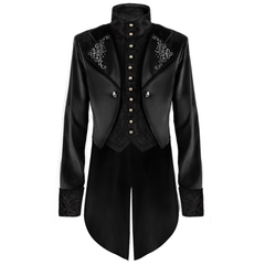 Hochkragen-Mantel – Retro-Zweiteiler-Jacke für Halloween & Bühne, HERREN