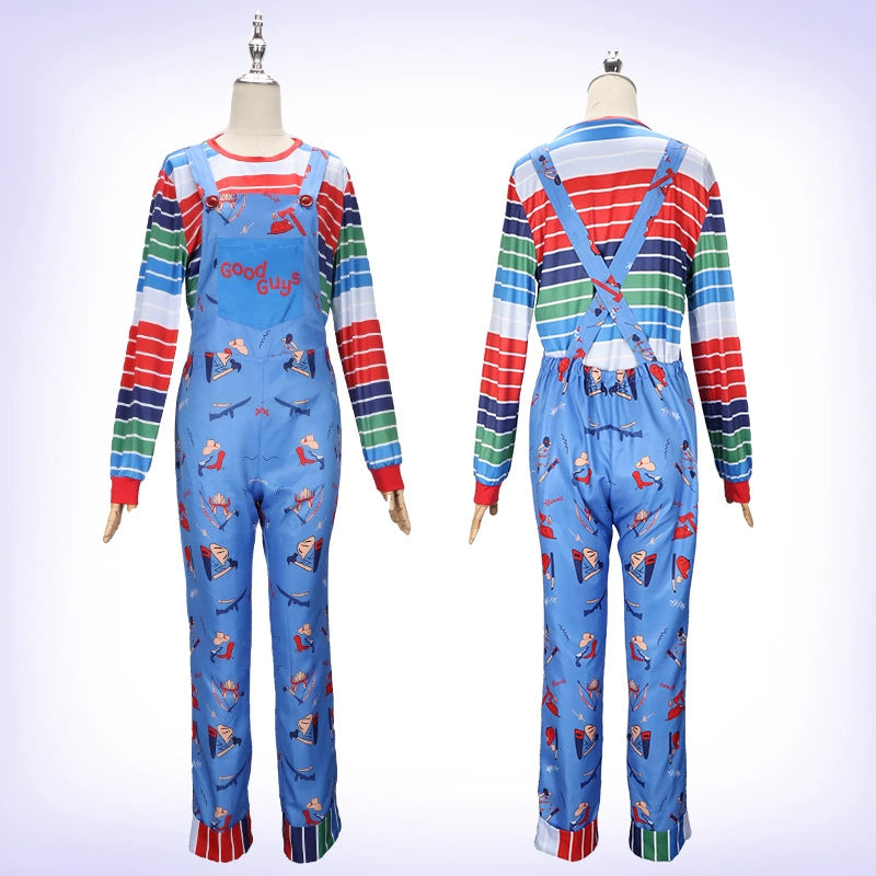 Chucky Season 2 Chucky Latzhose-Kostuem Cosplay Kostuem Damen