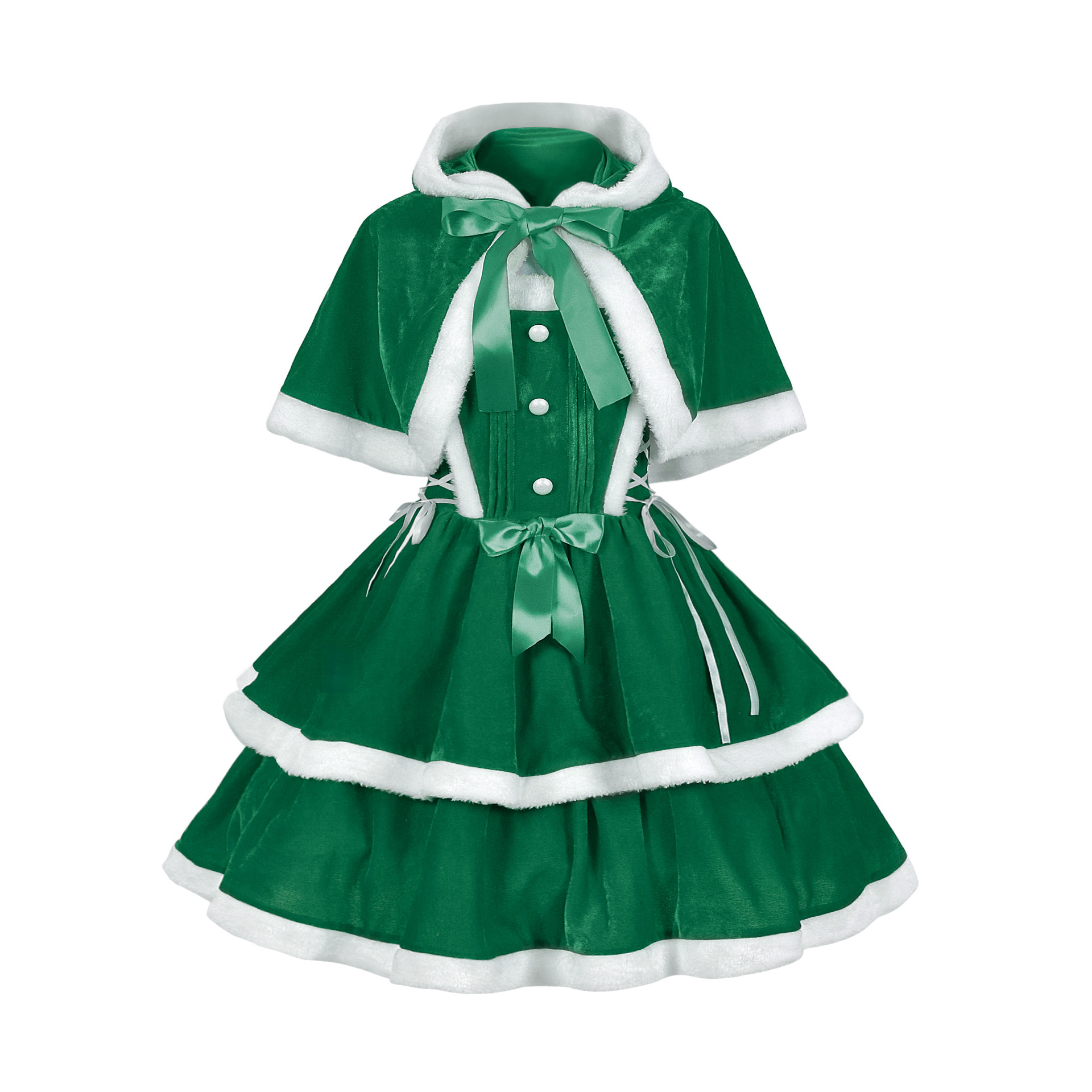Weihnachtskleid – 6 Varianten Samt-Trägerkleid für Xmas-Party, DAMEN