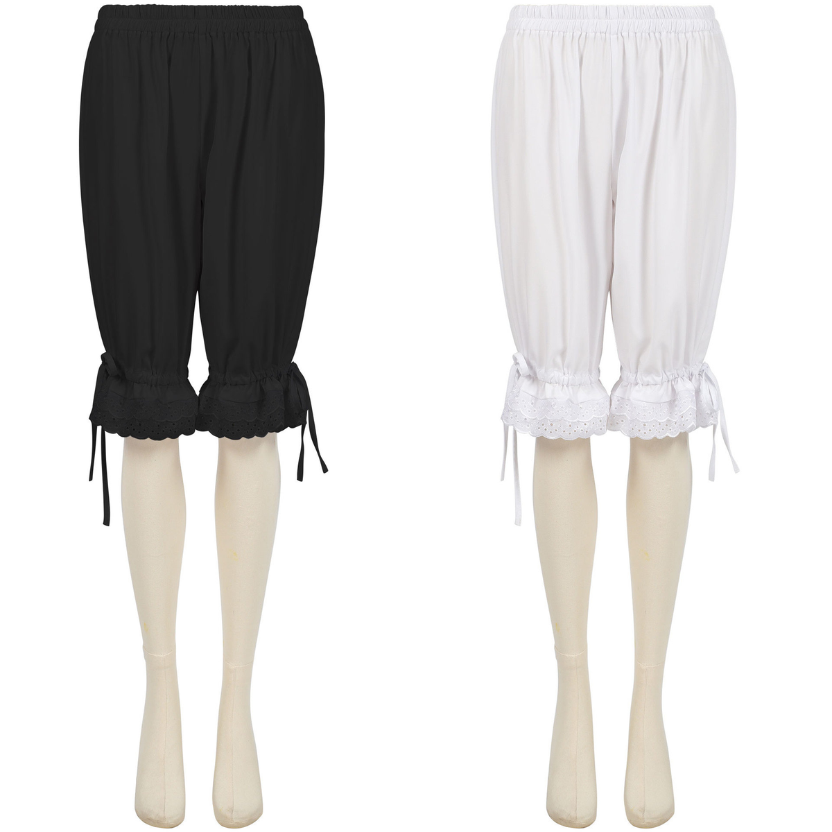 Spitzen-Pluderhose – viktorianische Bloomers für Renaissance & Lolita, DAMEN