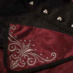 Hochkragen-Mantel – Retro-Zweiteiler-Jacke für Halloween & Bühne, HERREN