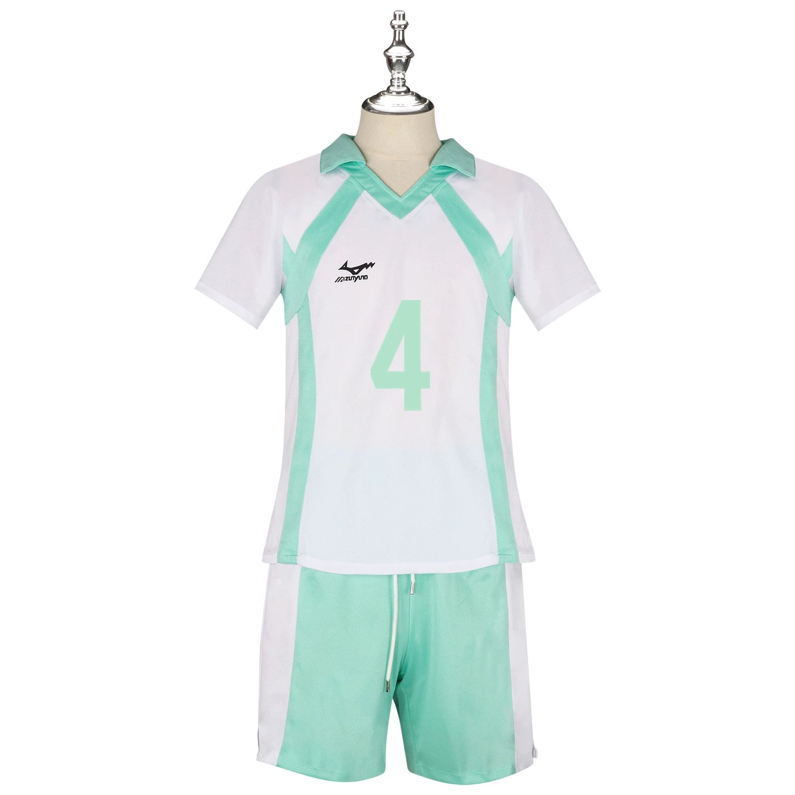 Aoba Johsai Haikyuu Volleyball-Set Cosplay Kostuem Damen Weiß Türkis