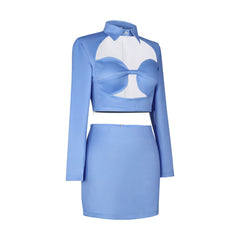 Leeloo The Fifth Element Blaues Stewardess-Kleid Cosplay Kostuem Damen