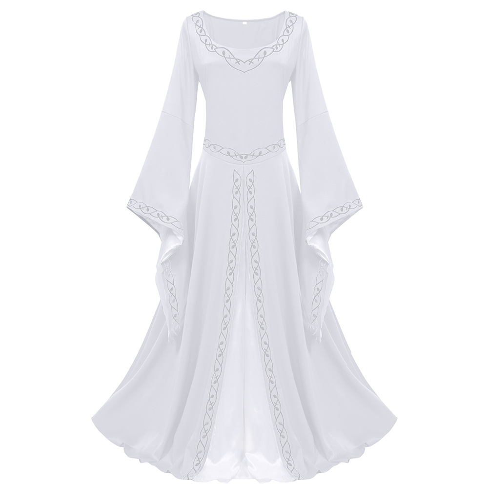 Hof- Glockenärmelkleid – europäisches Prinzessinnen-Kleid für Bühne, DAMEN