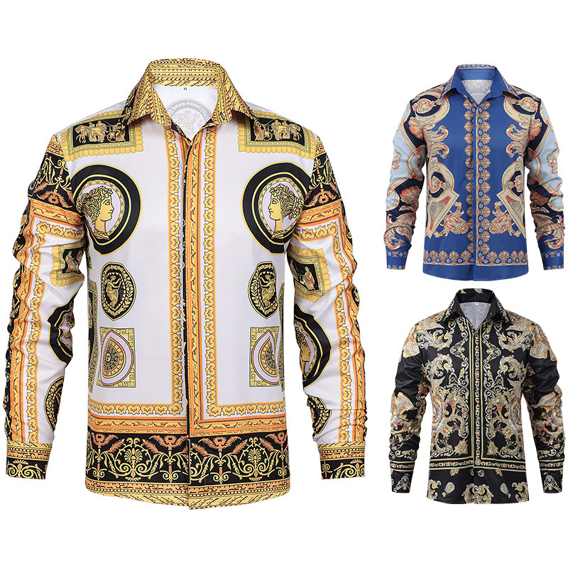 Renaissance-Hemd SALE – bedrucktes Piratenhemd, HERREN
