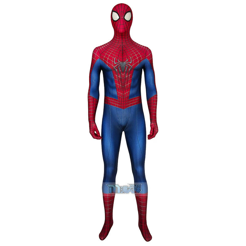Spider Man Peter Parker Anzug Cosplay Kostuem Damen Rot Blau