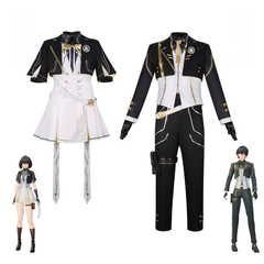 Rover Wuthering Waves Kampfanzug Cosplay Kostuem Damen Schwarz Weiß