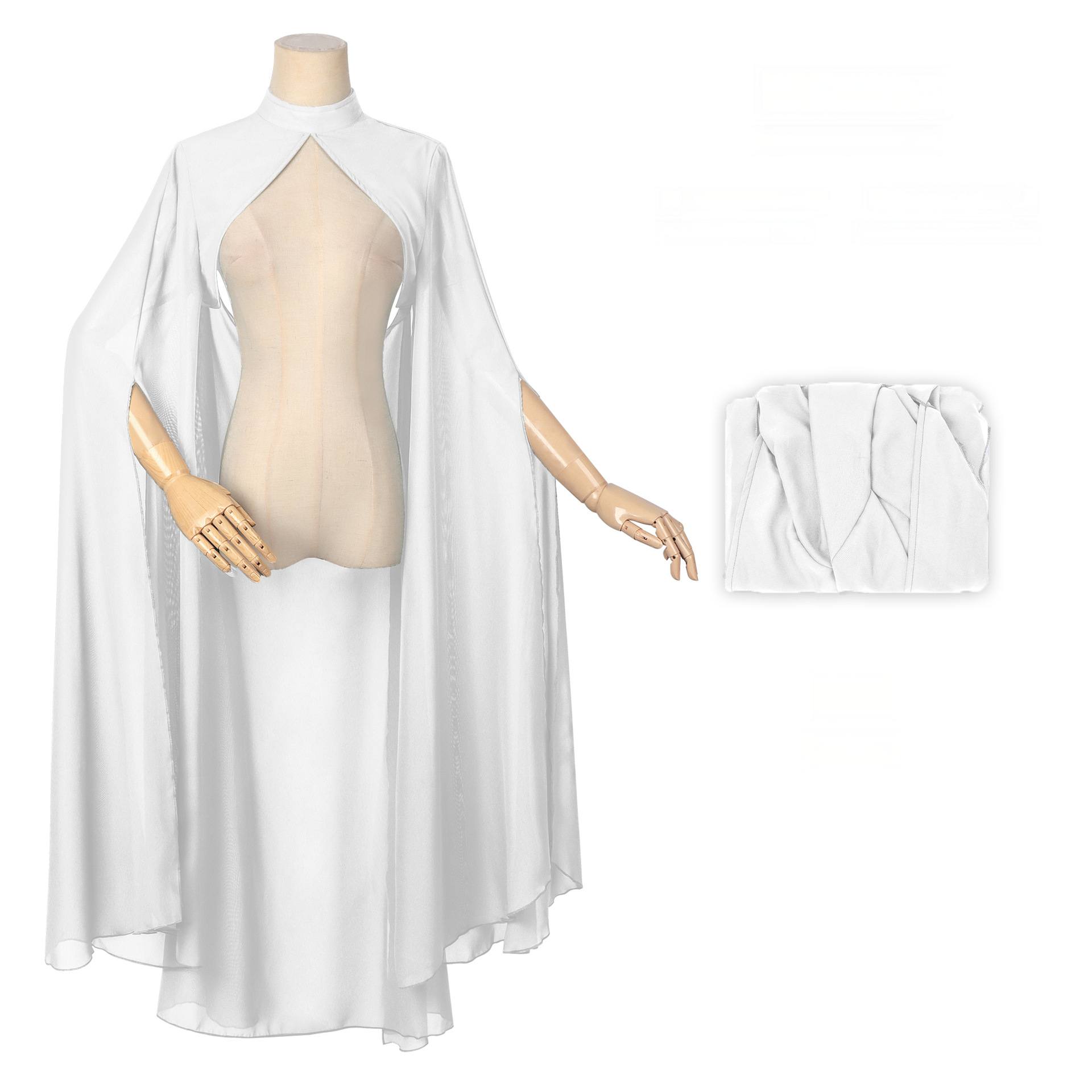 Chiffon-Umhang – Braut-Cape dünn für Festival, DAMEN