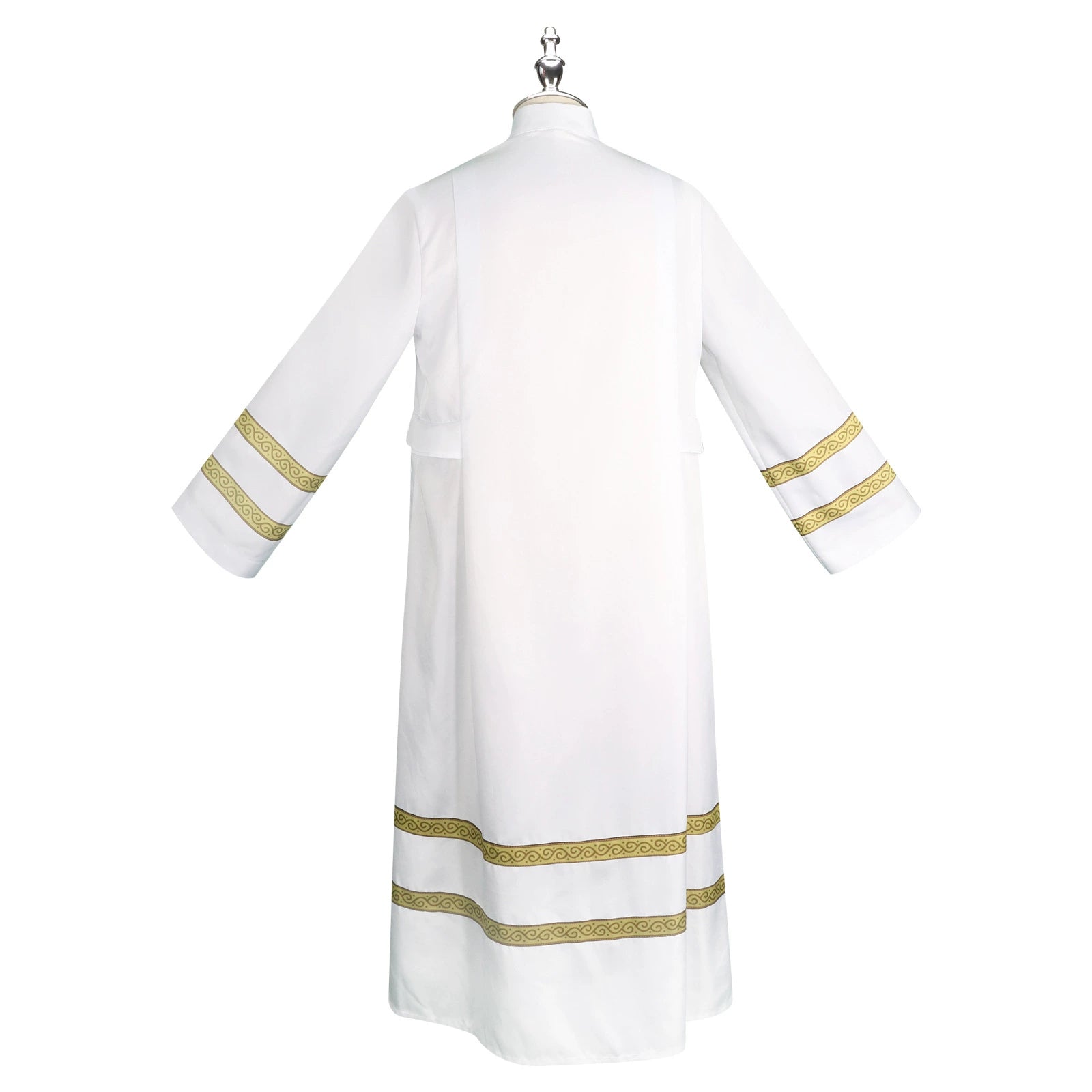Priest Halloween & Mittelalter Weisse Priestertalar Cosplay Kostuem Damen