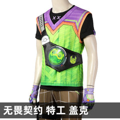 Gekko Valorant Streetwear Set Cosplay Kostuem Damen Gruen Schwarz