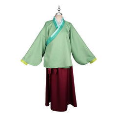 Maomao The Apothecary Diaries Jade-Hanfu Cosplay Kostuem Damen Grün Bordeaux