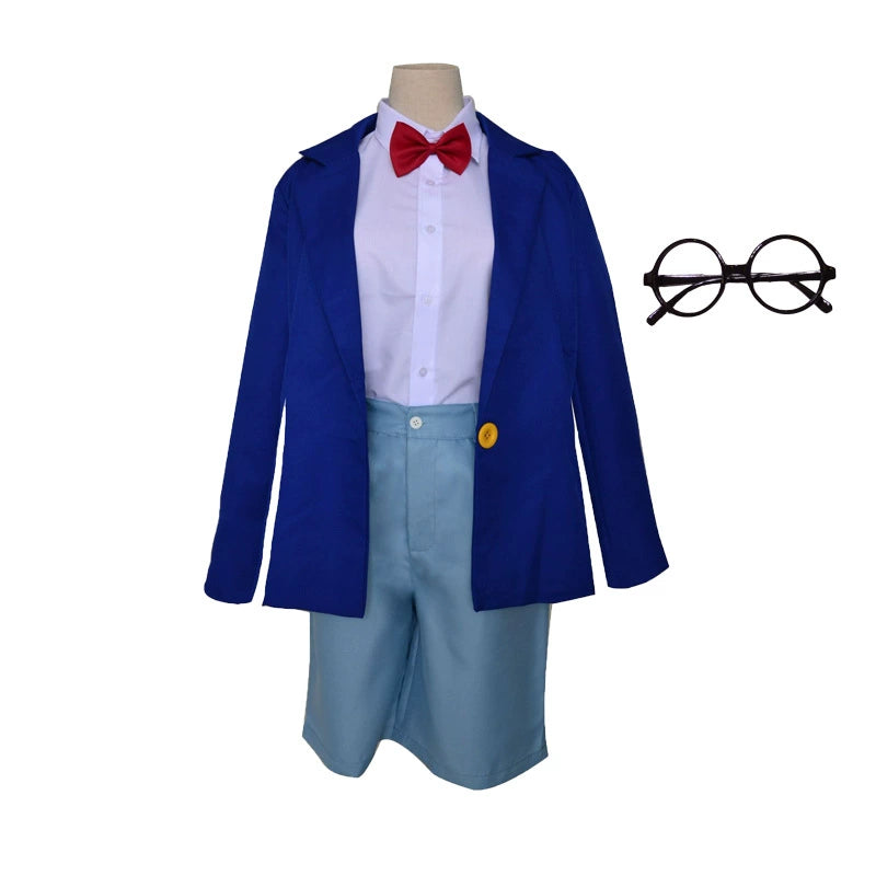 Kaito Wig Set Detective Conan Mantel mit Perücke Cosplay Kostuem Damen