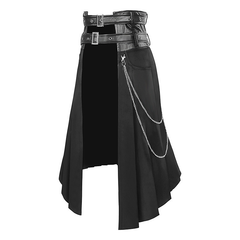 Gothic Herrenrock – asymmetrischer Faltenrock für Dark Fashion, HERREN