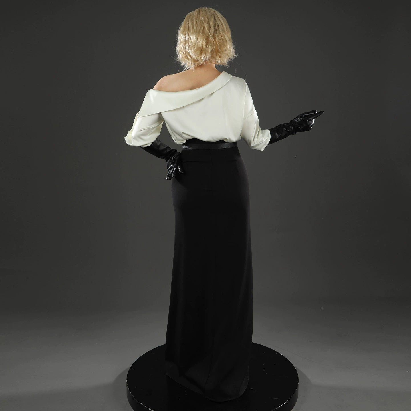Grace Resident Evil Kostuem-Set mit Handschuhen Cosplay Damen Schwarz