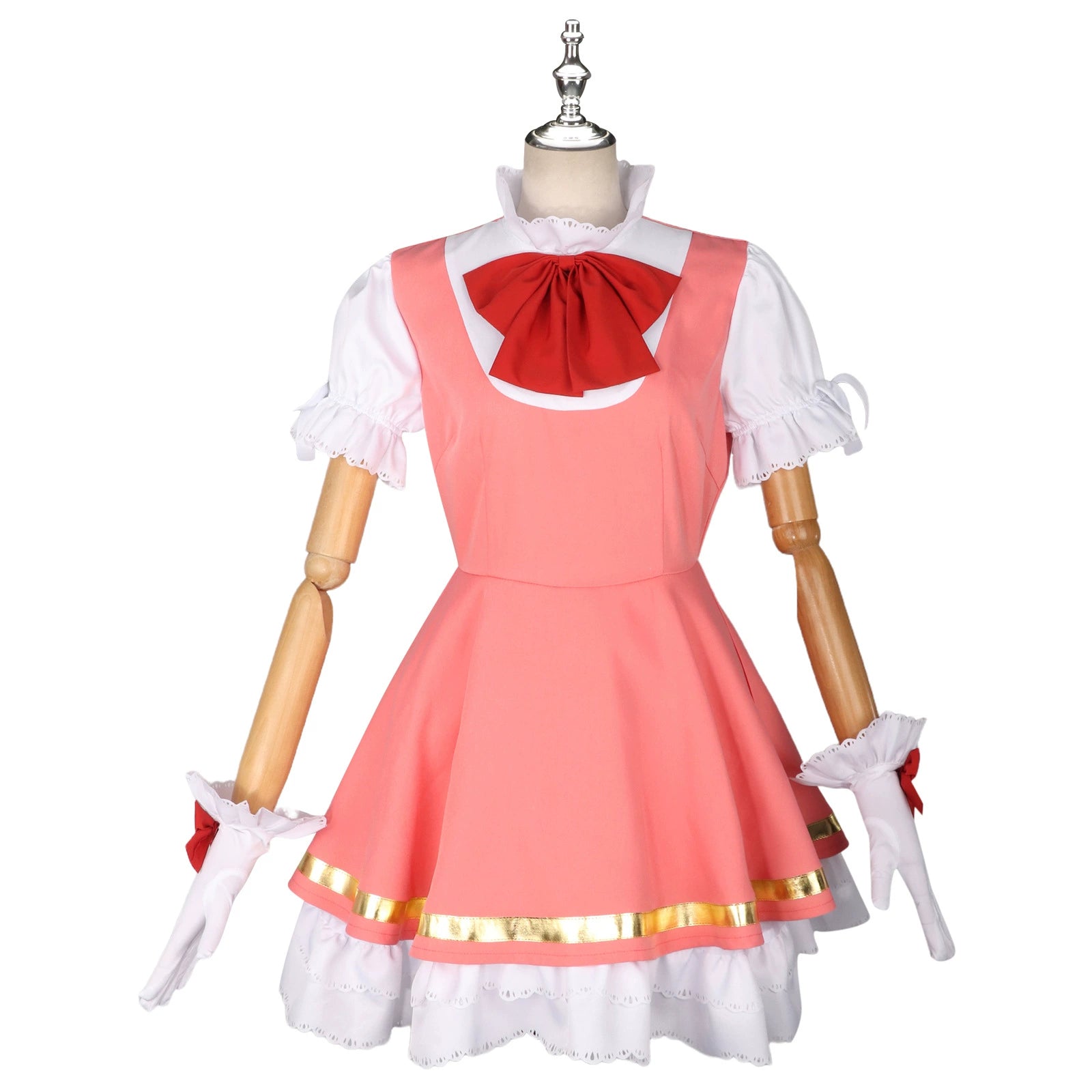 Sakura Kinomoto CardCaptor Sakura Rot-Weisses Kampfkleid Cosplay Kostuem Damen