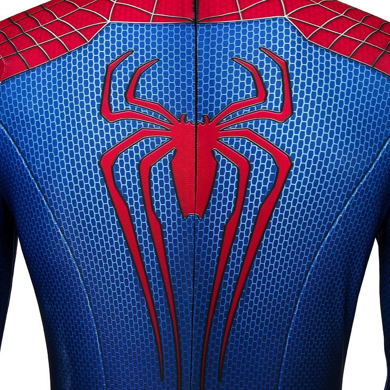 Spider Man Peter Parker Anzug Cosplay Kostuem Damen Rot Blau
