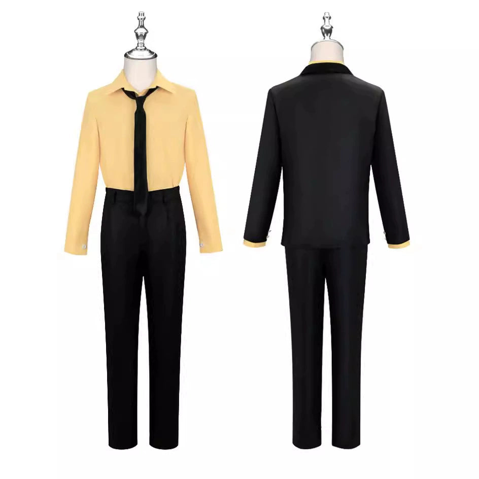 Vinsmoke Sanji One Piece Herren-Anzug Cosplay Kostuem Damen Gelb Blau