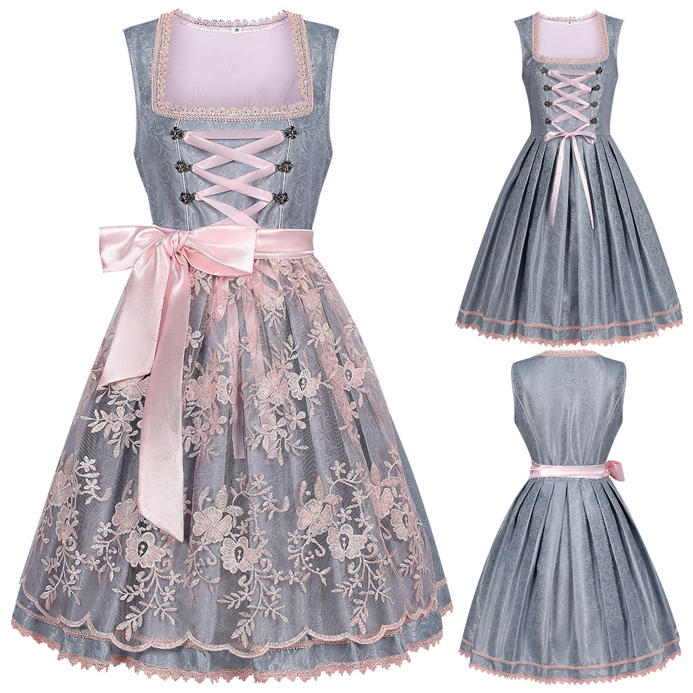 Dirndl mit Korsett – Wiesn-Kleid mit Schnürung, DAMEN