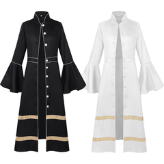 Dunkles Maxi-Robe – Gothic Langarmkleid mit Kapuze für Halloween, DAMEN