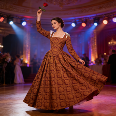 Renaissance Königinnenkleid – Borgias Ballkleid für Theater & Maskenball, DAMEN
