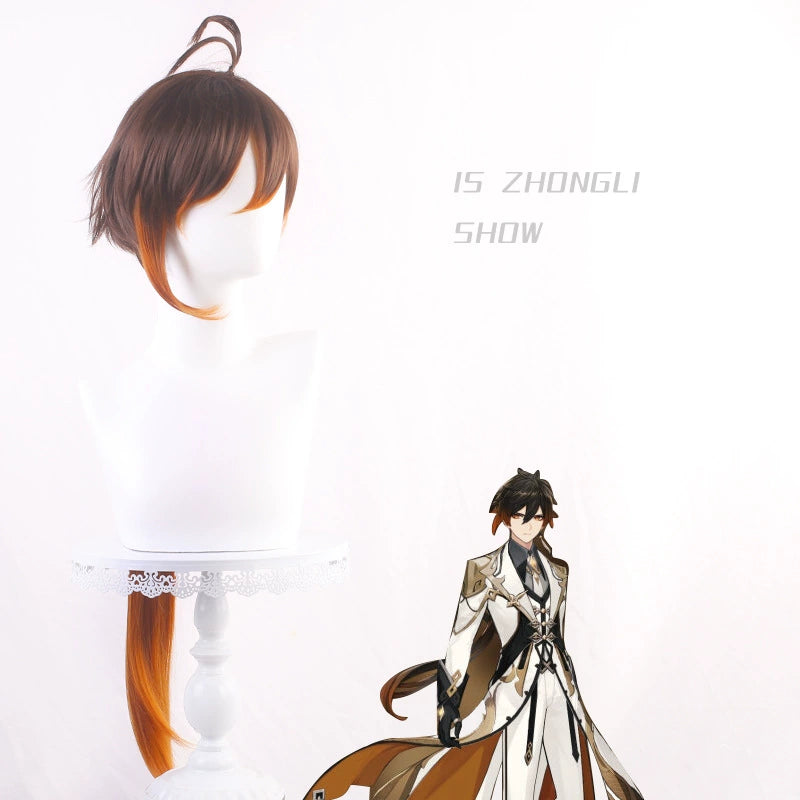 Zhongli Cosplay Peruecke Damen