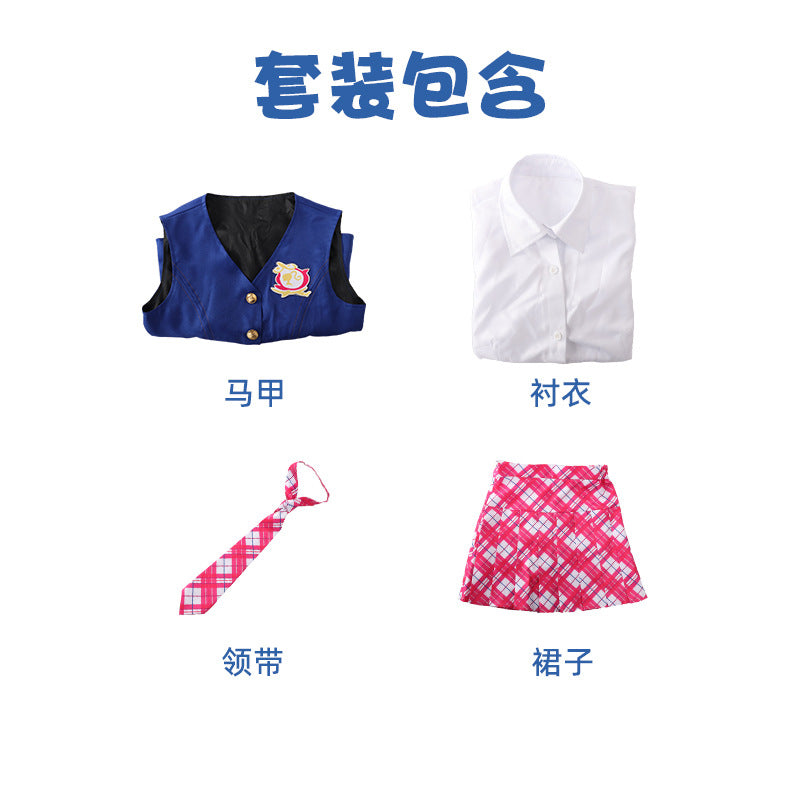 Barbie Glamorous Princess Academy Delancey Devin Cosplay Costume School Uniform Set