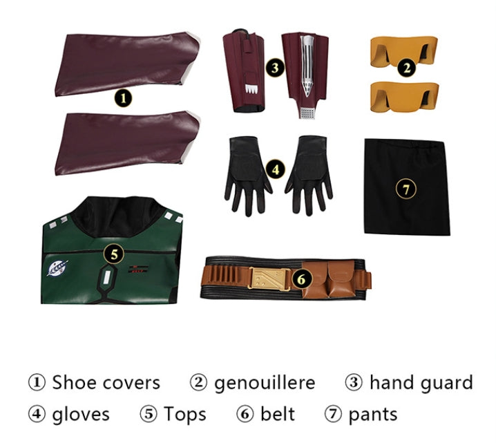 Mandalorian Boba Fett Cosplay Costume Set
