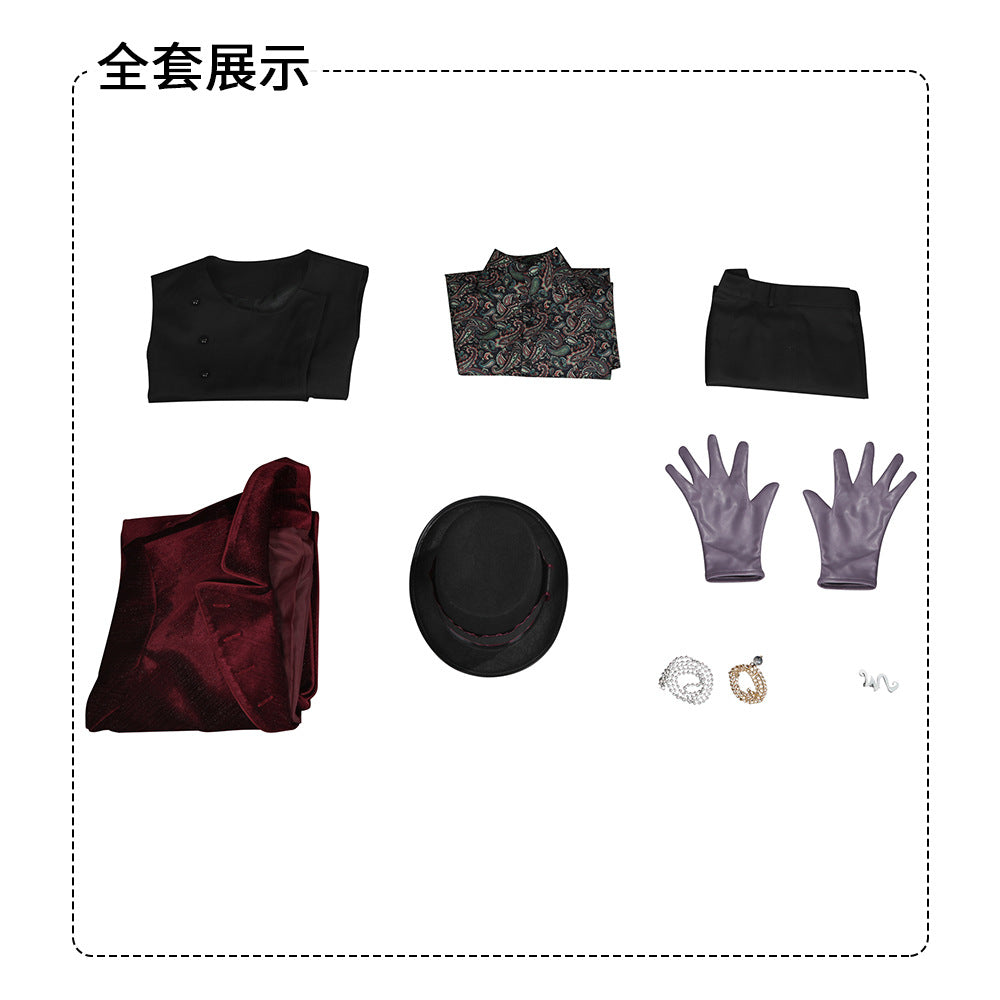 Charlie and the Chocolate Factory Willy Wonka Cosplay Costume Set
