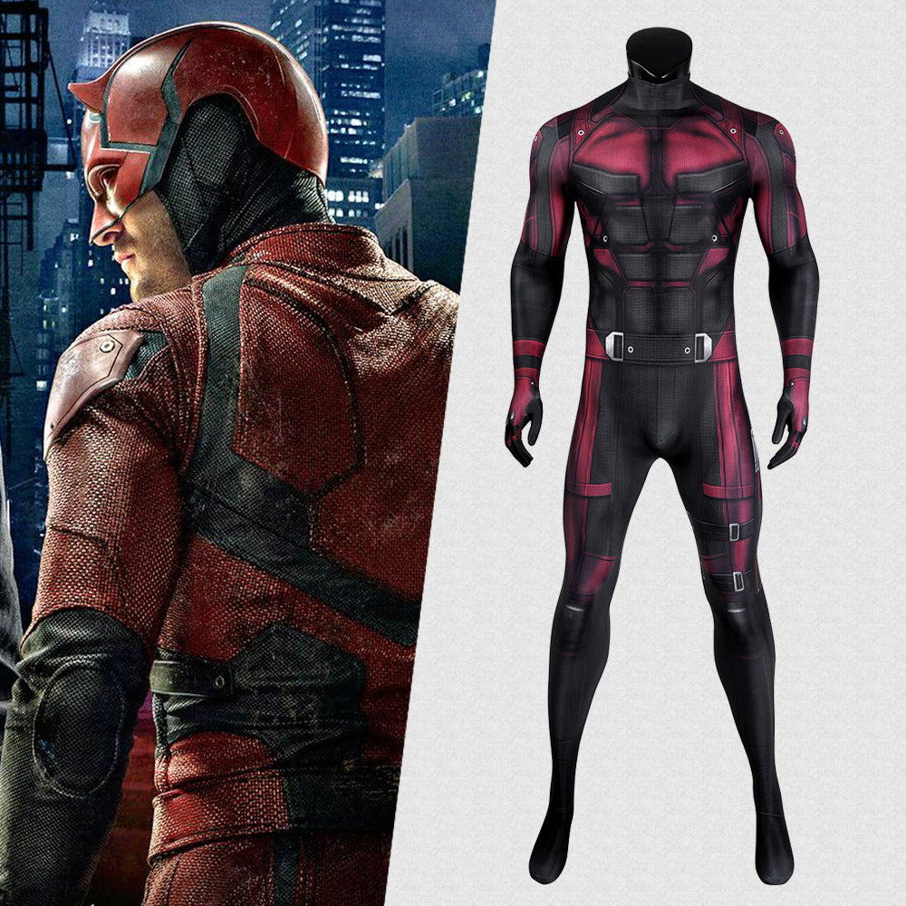 Daredevil Matt Cosplay Costume Jersey Printed Jumpsuit