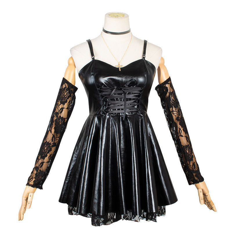 Death Note Misa Amane Cosplay Costume Dresses Free Cross Necklace