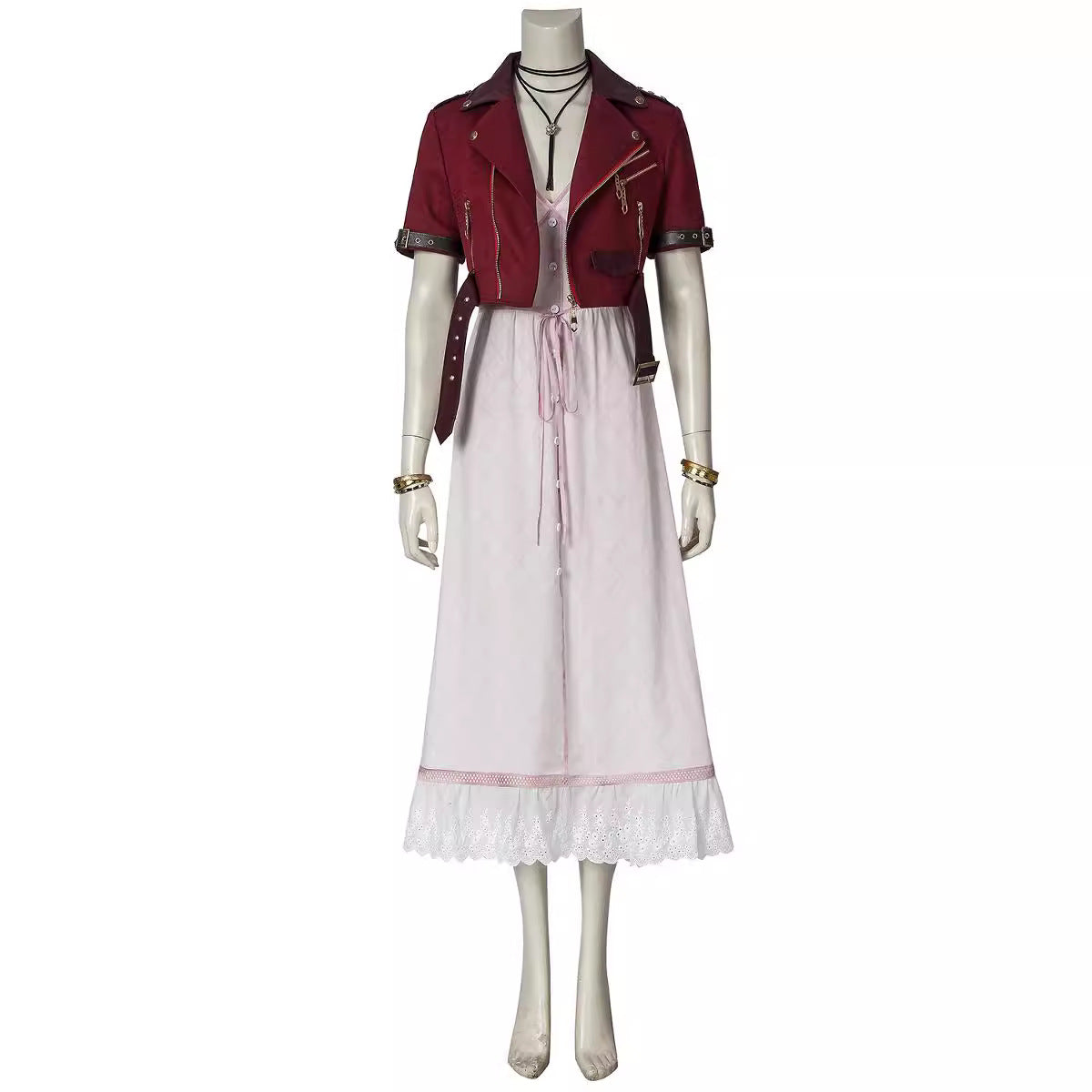 Final Fantasy 7 FF7 Aerith Gainsborough Cosplay Costume Set