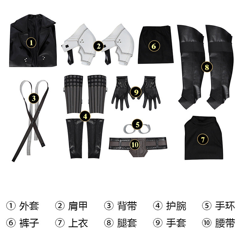 FF7 Final Fantasy VII Ever Crisis Junior Sephiroth Cosplay Costume Complete Set