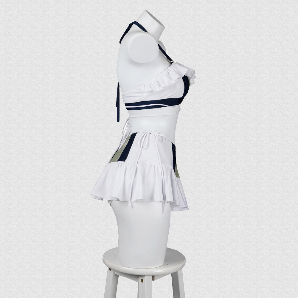 Game FF7 Final Fantasy VII: Rebirth Tifa Lockhart Cosplay Costume White Swimsuit