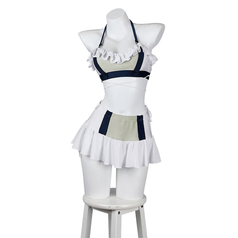 Game FF7 Final Fantasy VII: Rebirth Tifa Lockhart Cosplay Costume White Swimsuit