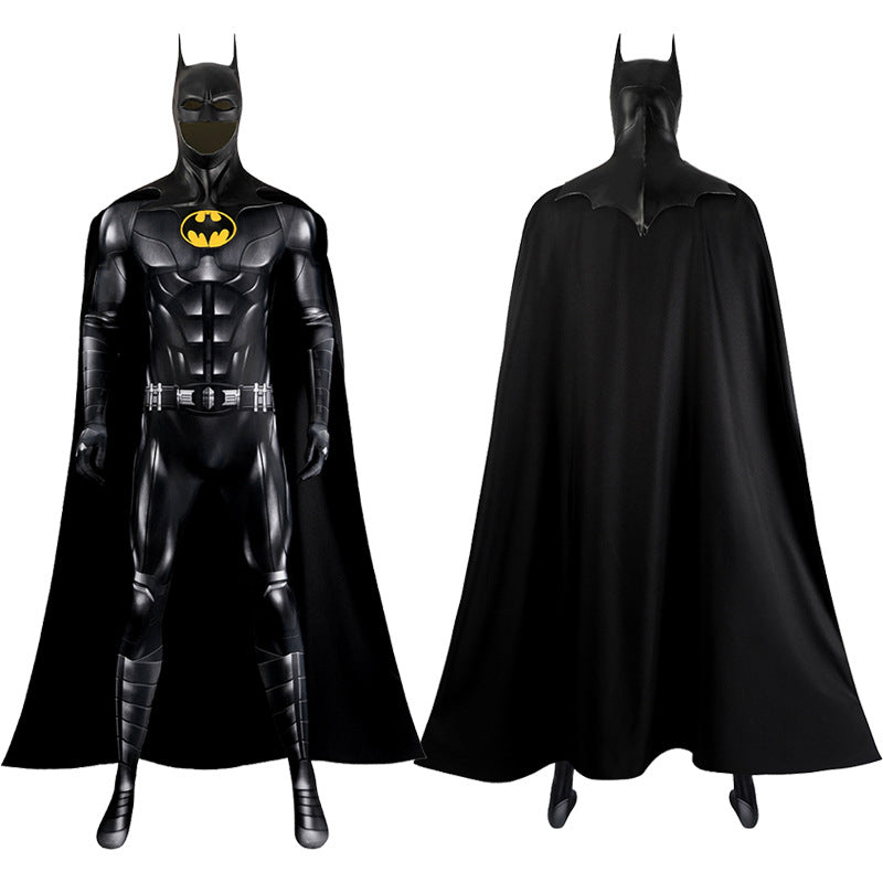 Movie Batman Bruce Wayne Cosplay Costume Printed Tights Hat Suit