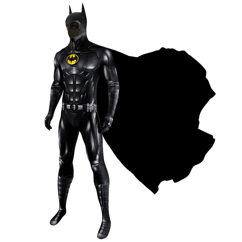 Movie Batman Bruce Wayne Cosplay Costume Printed Tights Hat Suit