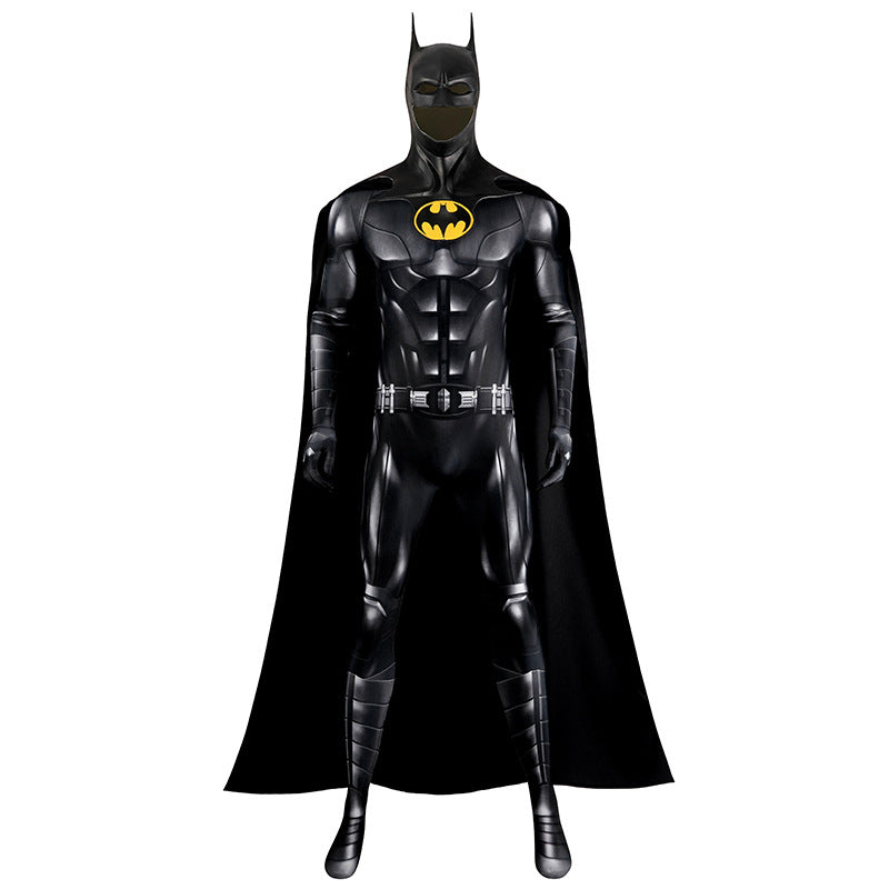 Movie Batman Bruce Wayne Cosplay Costume Printed Tights Hat Suit