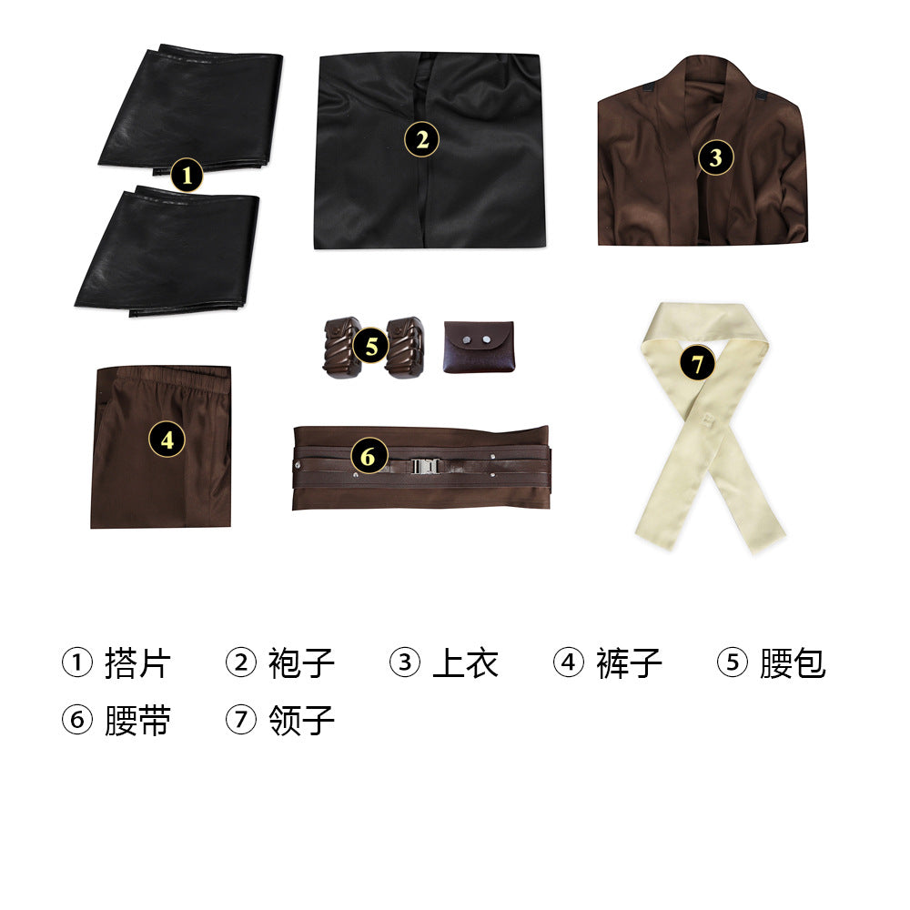 Film Star Wars 2 Anakin Skywalker Cosplay Costume Cloak Set