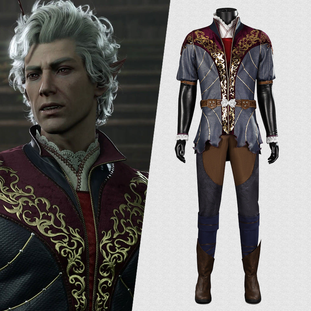 Game Baldur's Gate 3 Astarion Cosplay Costume Accessories Complete Set