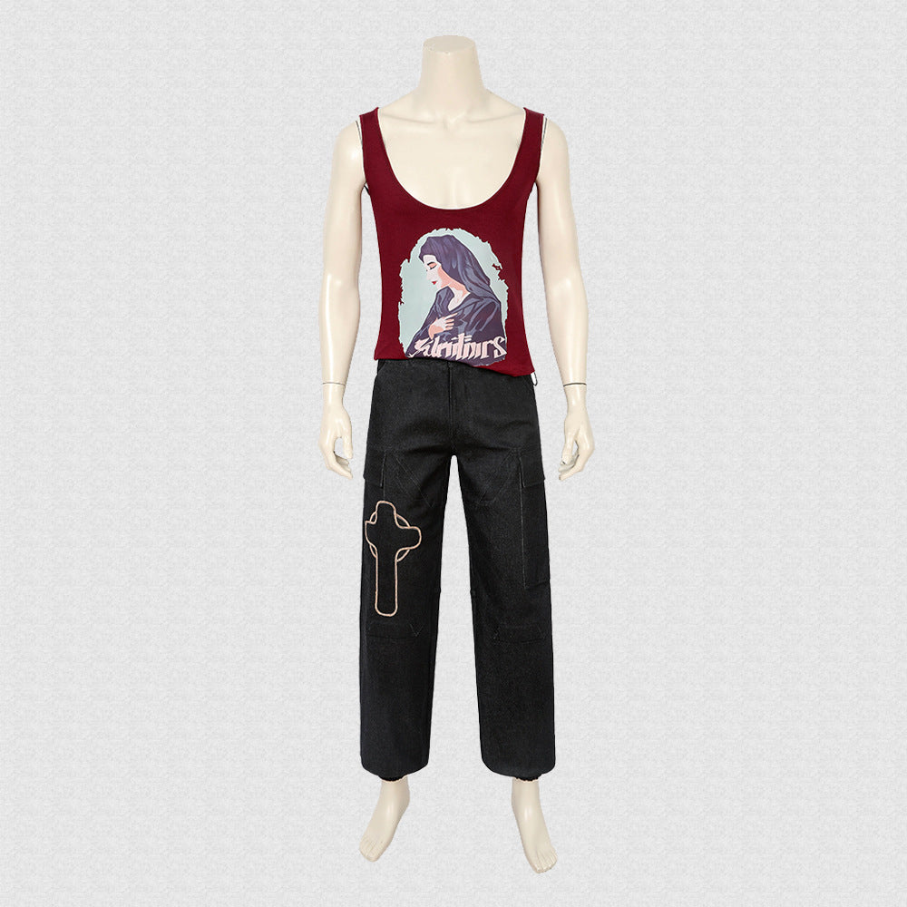 Game Cyberpunk 2077 Jackie Welles Cosplay Costume Full Set Punk Jacket Pants Suit